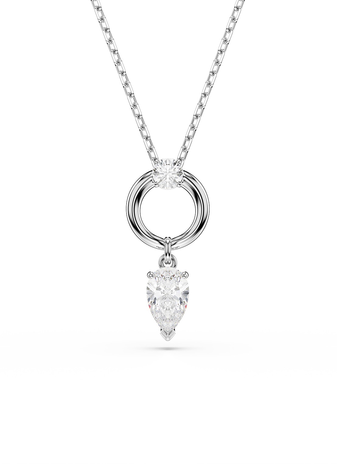 Swarovski Mesmera ketting met zirkonia - voorkant zilver