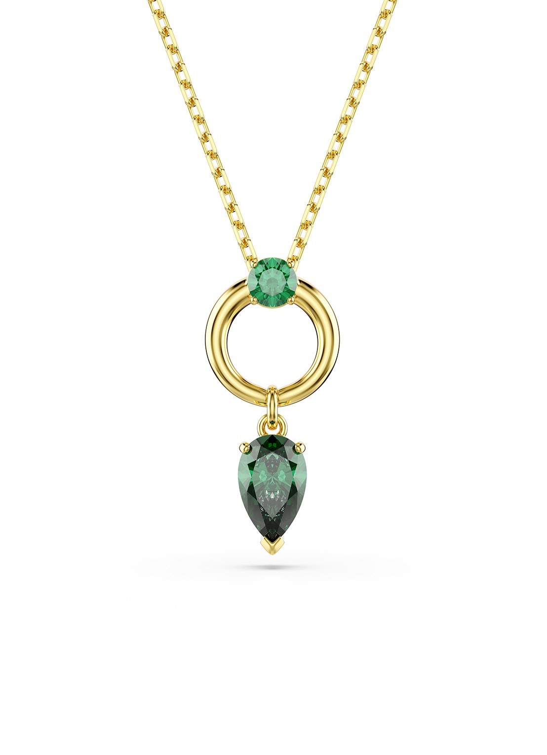 Swarovski Mesmera ketting met zirkonia - voorkant goud