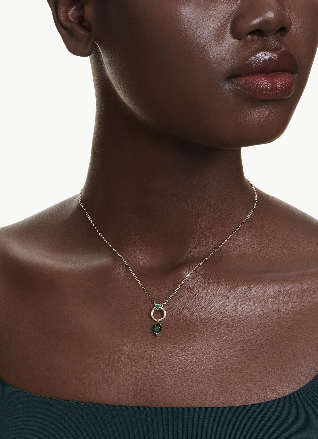 Swarovski Mesmera ketting met zirkonia - voorkant 2 goud
