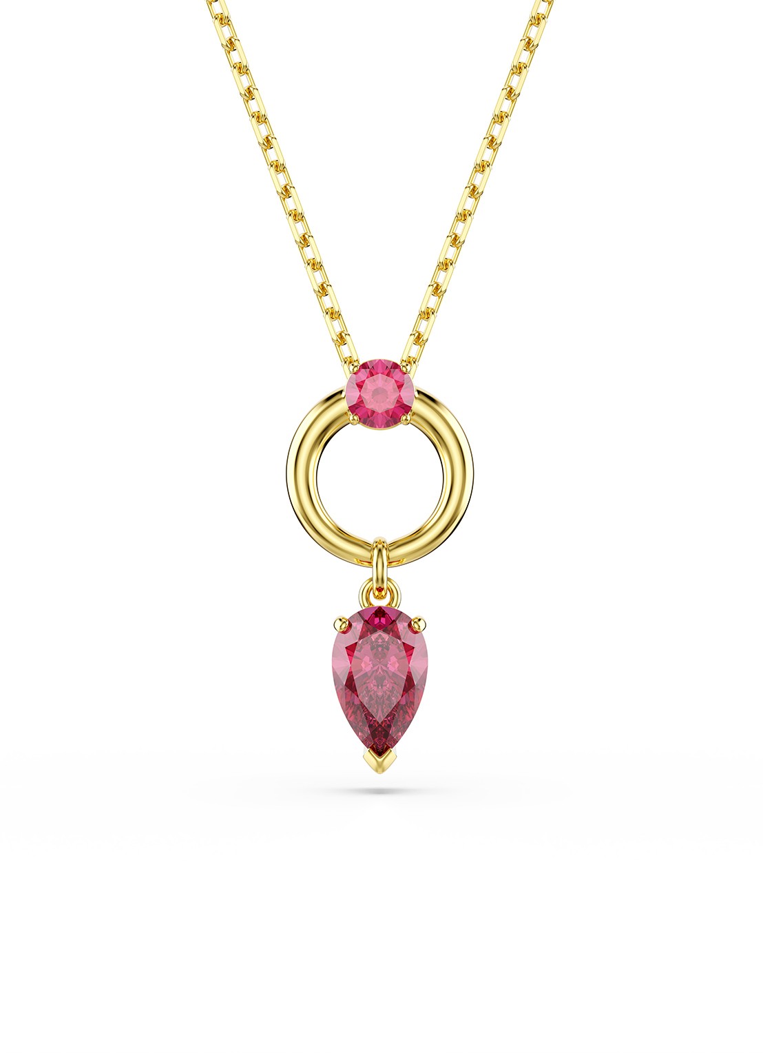Swarovski Mesmera ketting met zirkonia - voorkant goud