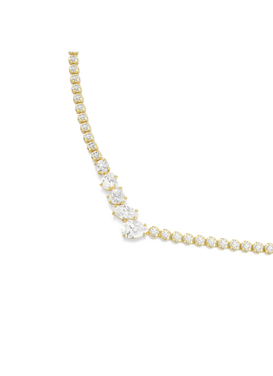 Swarovski Mesmera ketting verguld - detail 2 goud