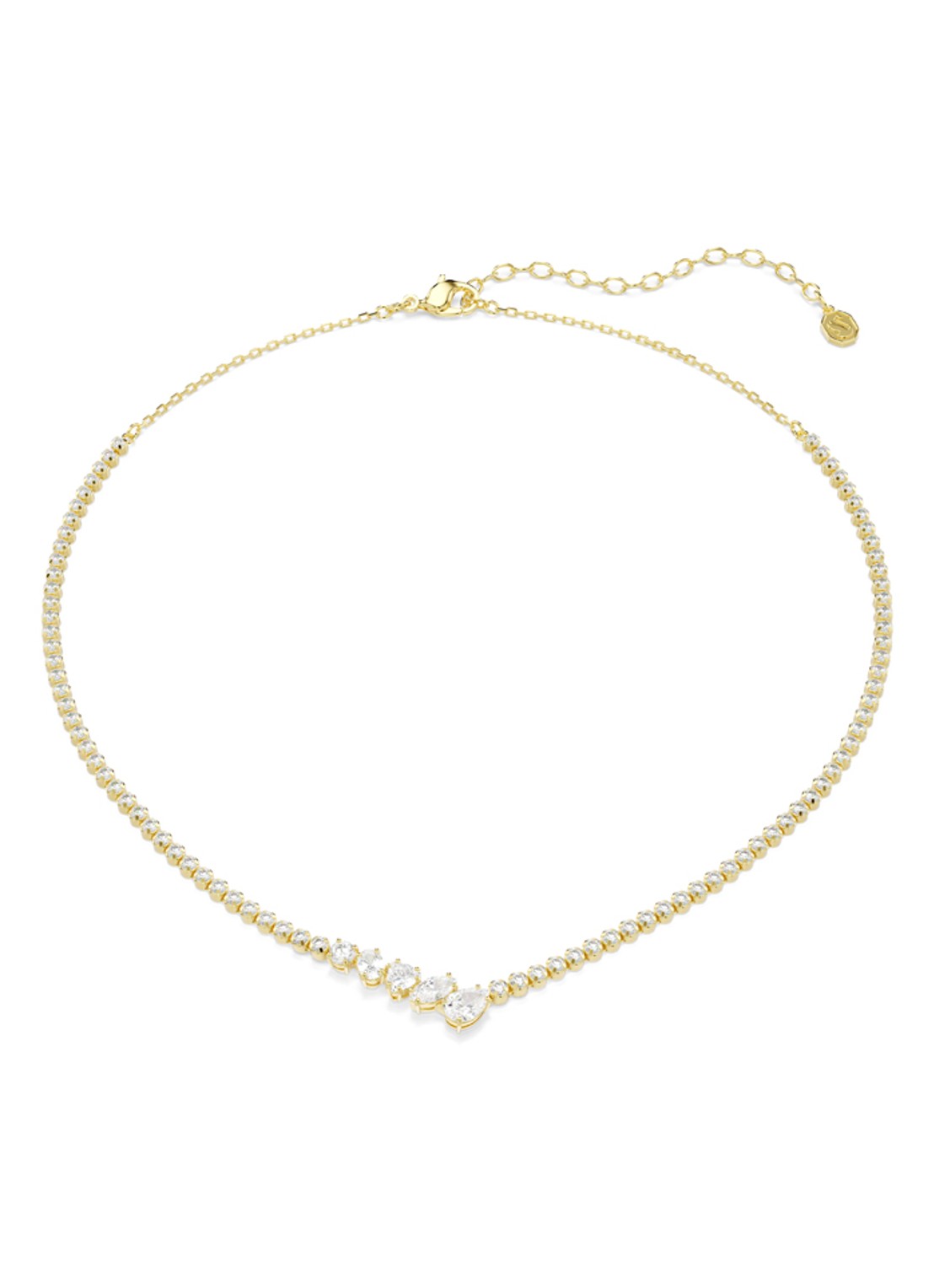 Swarovski Mesmera ketting verguld - voorkant goud
