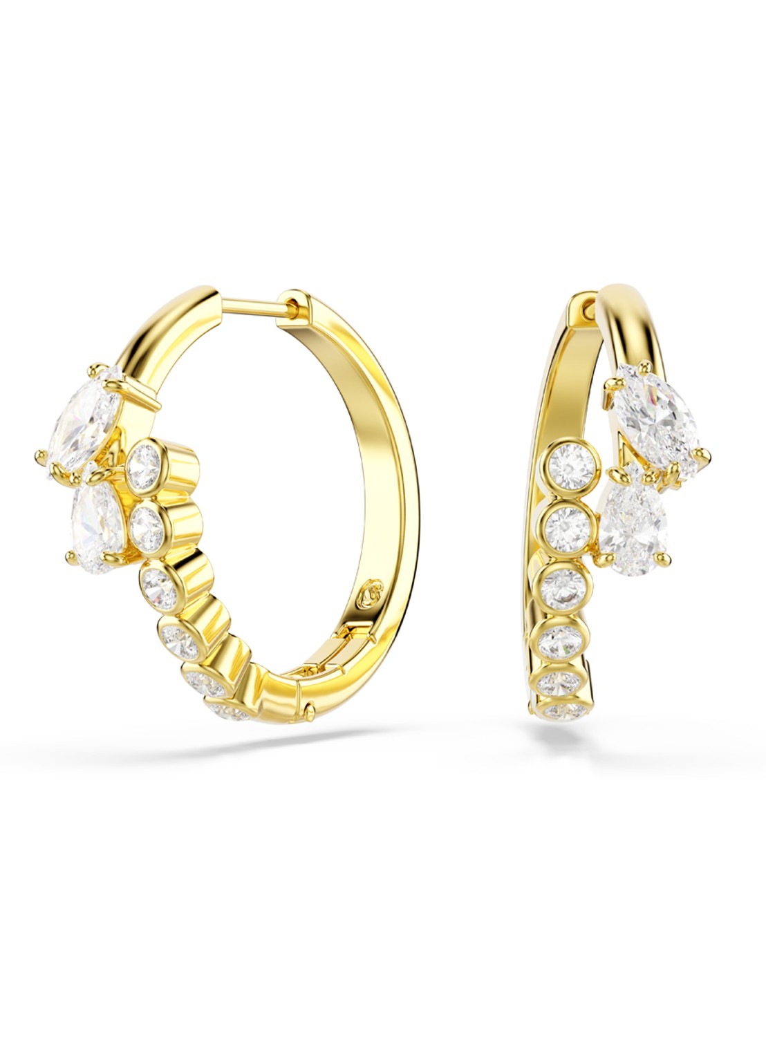 Swarovski Mesmera oorringen verguld - voorkant goud
