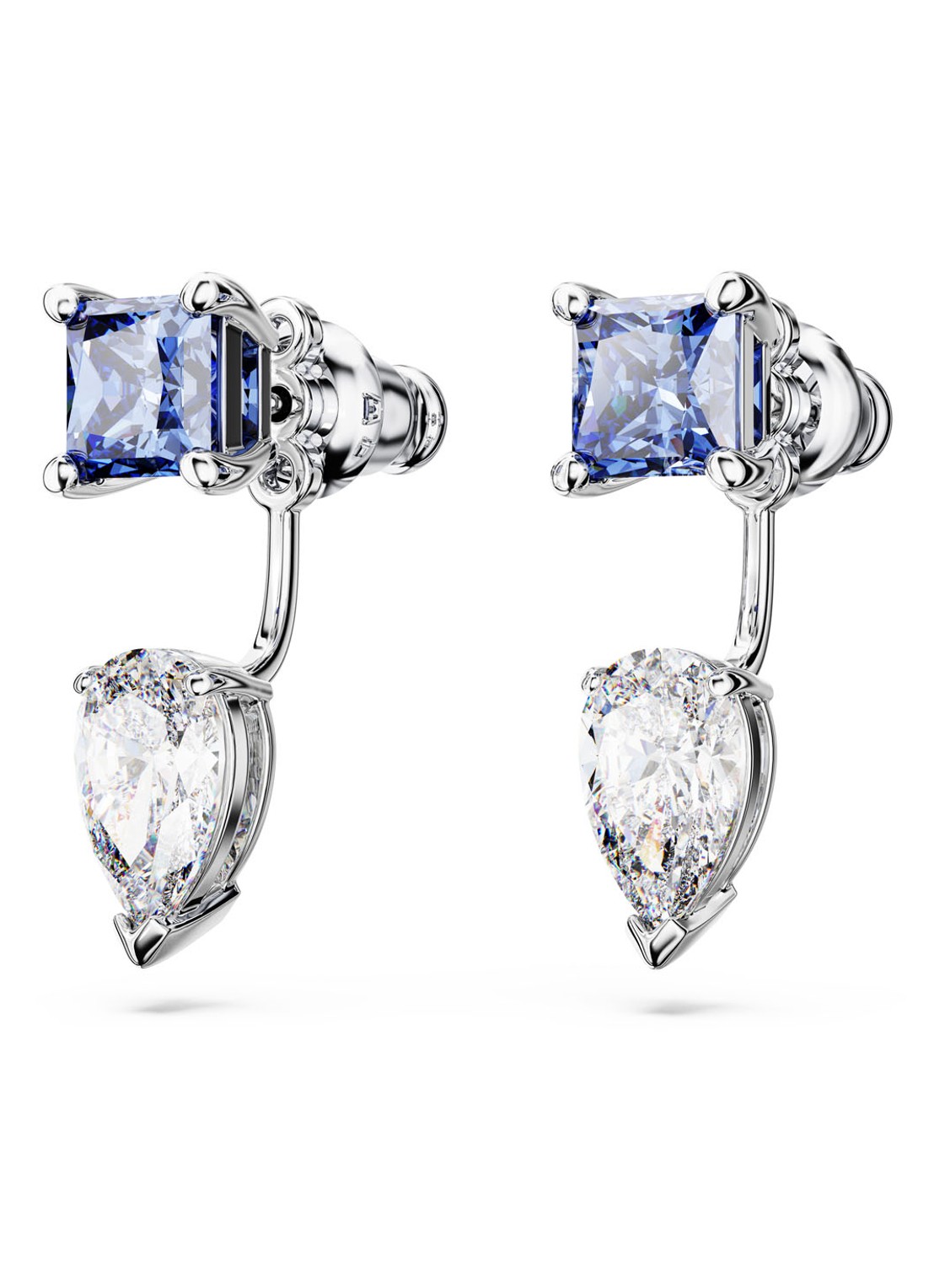 Swarovski Mesmera oorstekers met kristal - detail zilver