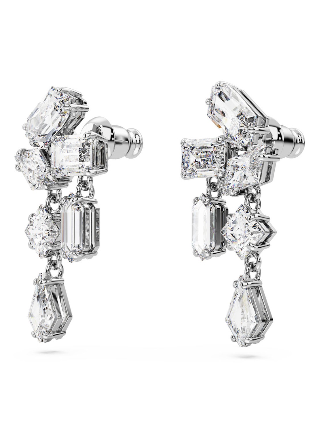 Swarovski Mesmera oorstekers met kristal - detail 3 zilver