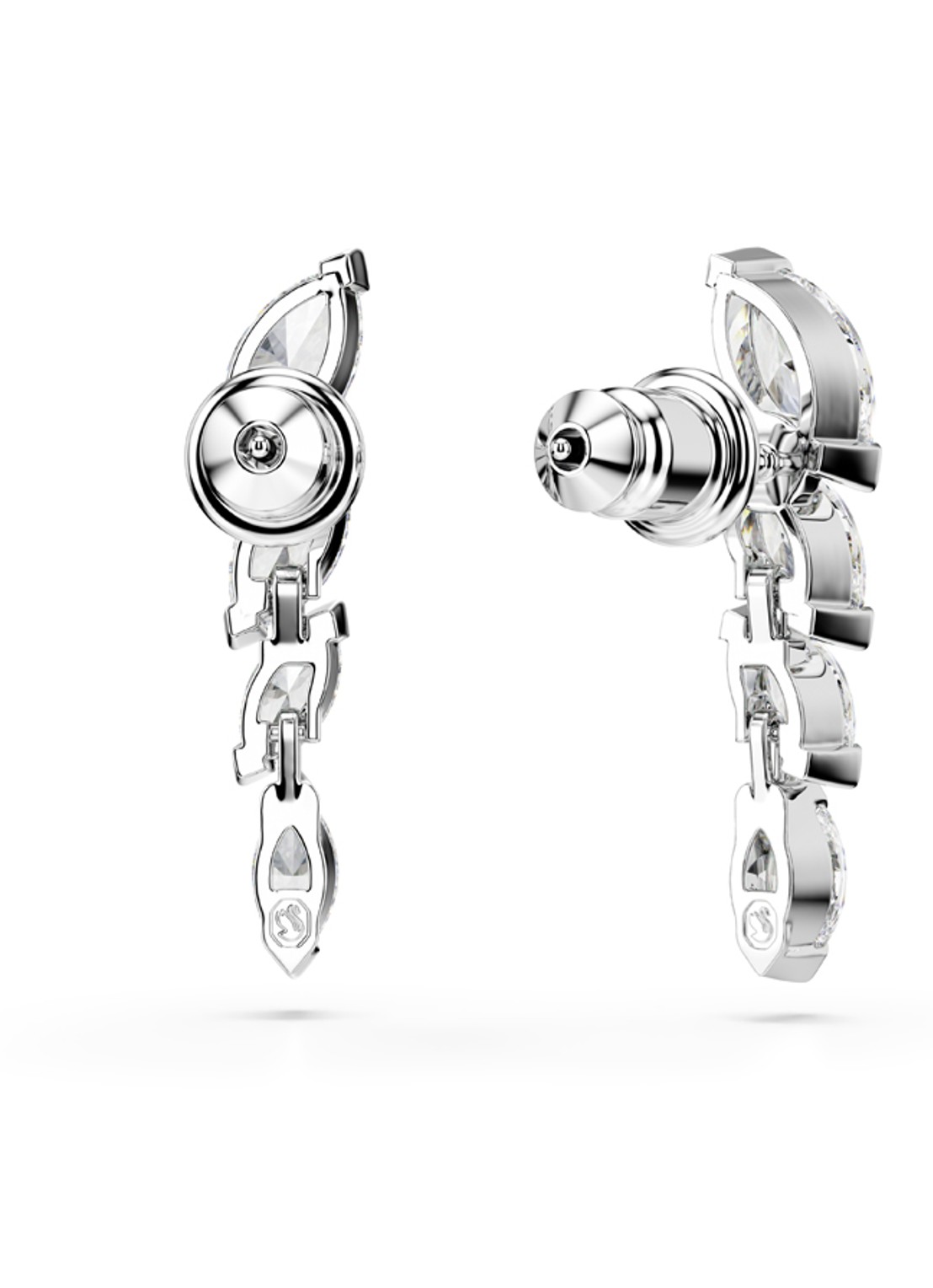 Swarovski Mesmera oorstekers met kristal - detail 3 zilver