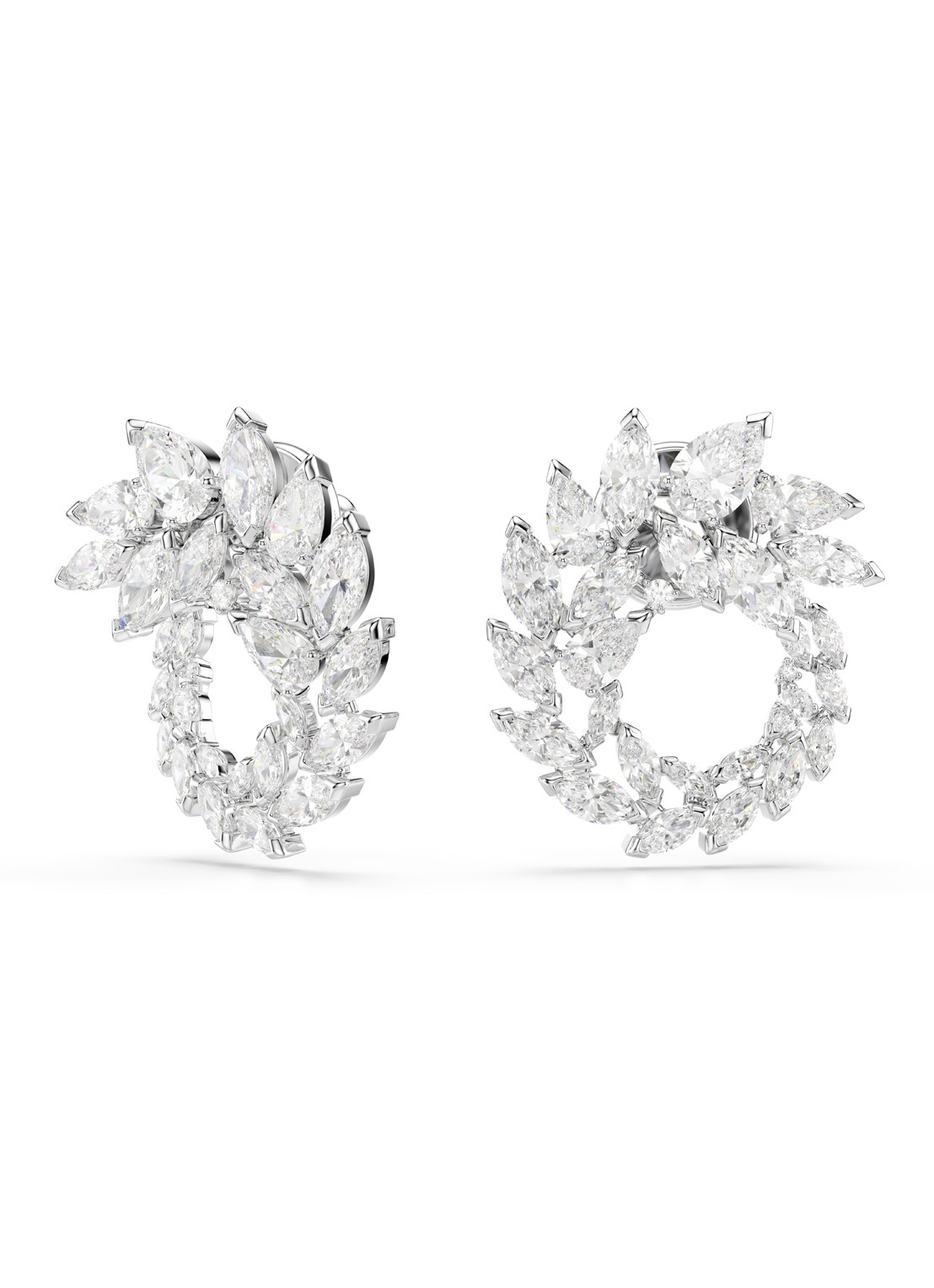 Swarovski Mesmera oorstekers met kristal - detail 2 zilver