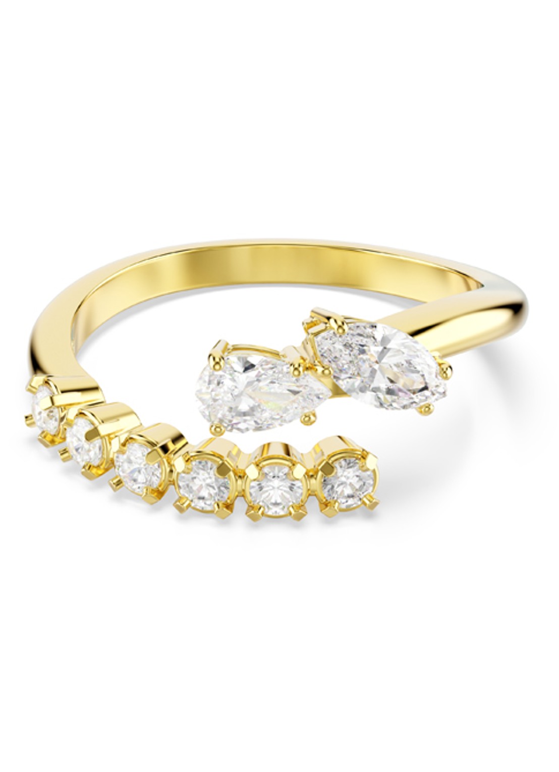 Swarovski Mesmera ring verguld 60 - voorkant goud