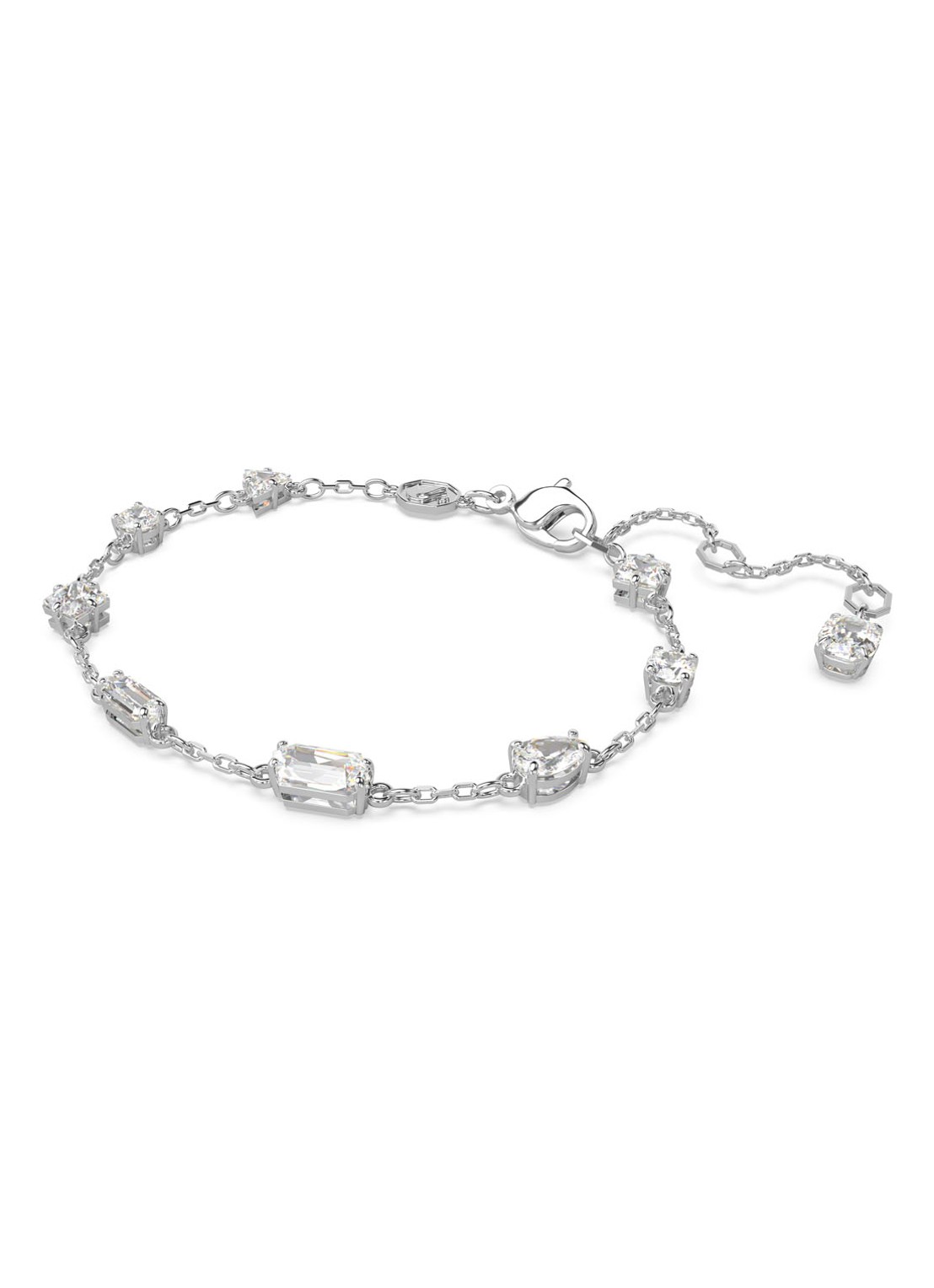 Swarovski Mesmera schakelarmband met kristal - voorkant 4 zilver