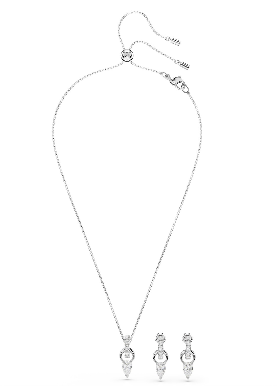 Swarovski Mesmera set van ketting en oorringen met zirkonia - detail 3 zilver