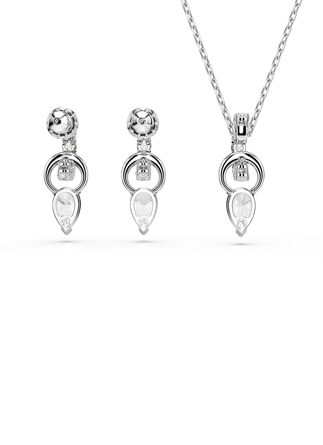 Swarovski Mesmera set van ketting en oorringen met zirkonia - detail 5 zilver