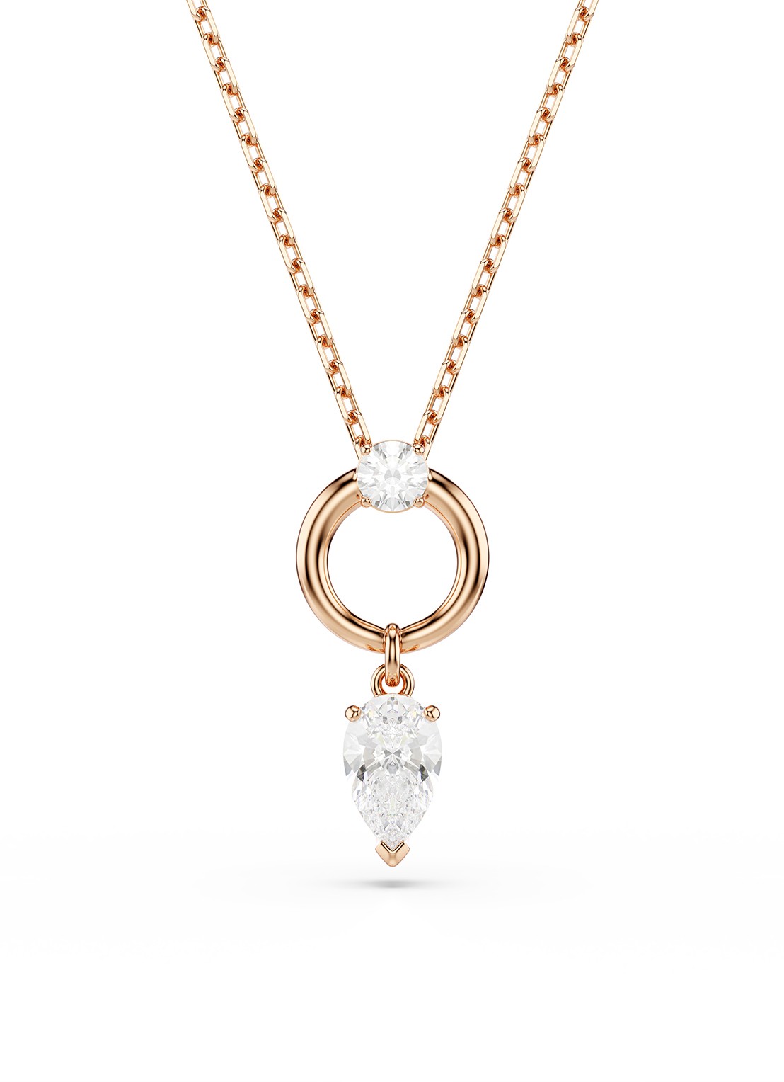 Swarovski Mesmera set van ketting en oorstekers met zirkonia - detail 5 roségoud