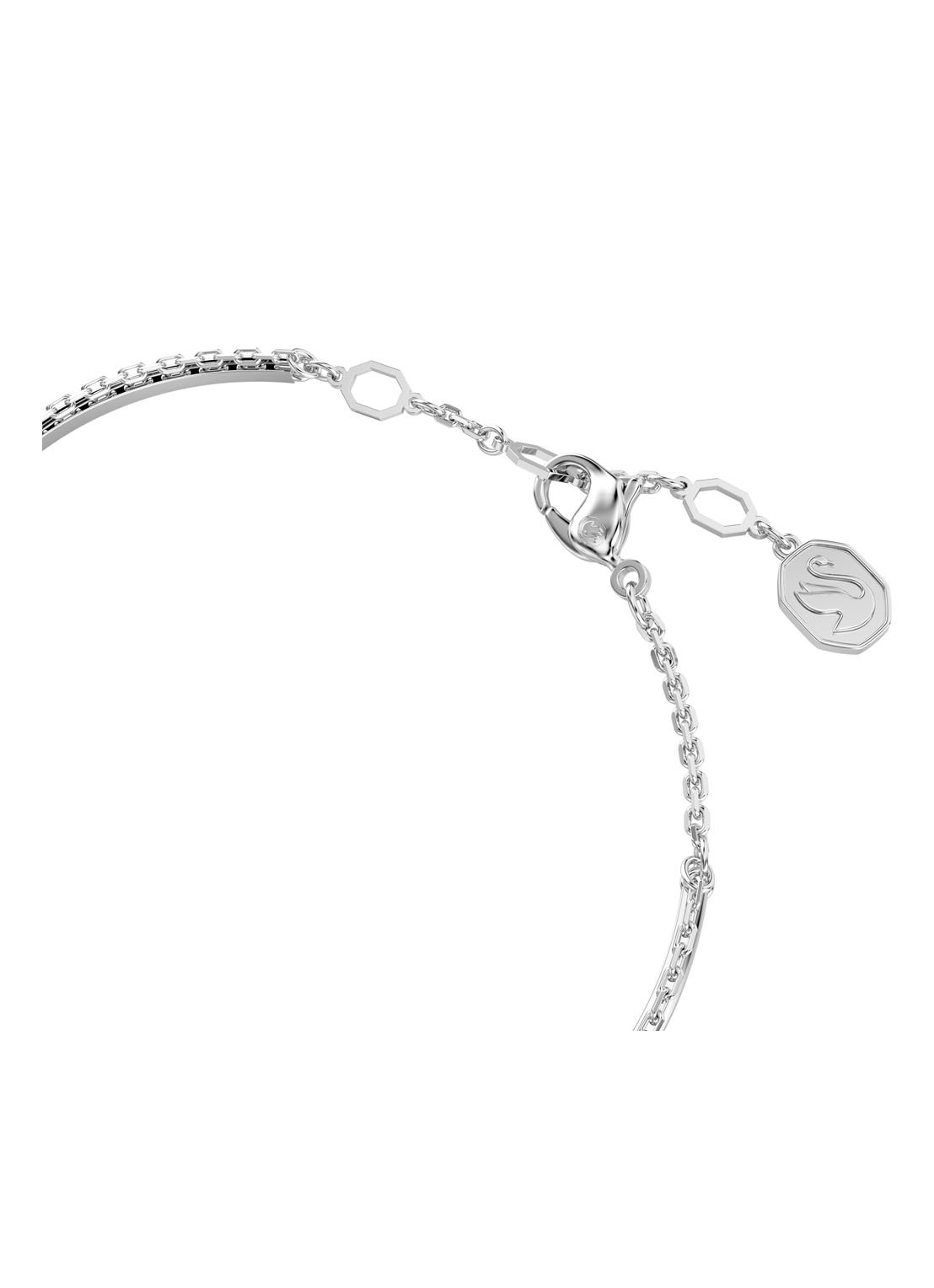 Swarovski Meteora bangle met kristal M - detail 2 zilver