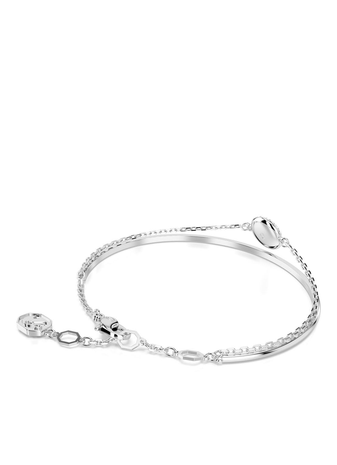 Swarovski Meteora bangle met kristal M - detail 3 zilver