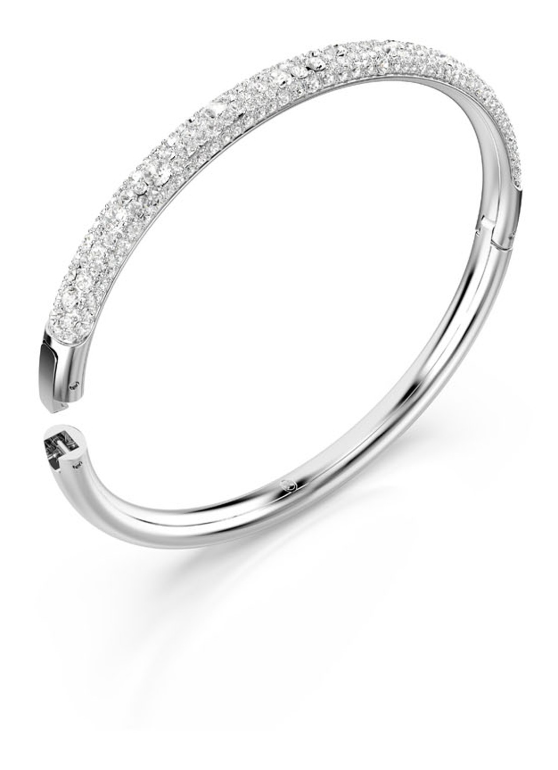 Swarovski Meteora bangle met kristal M - detail 2 zilver