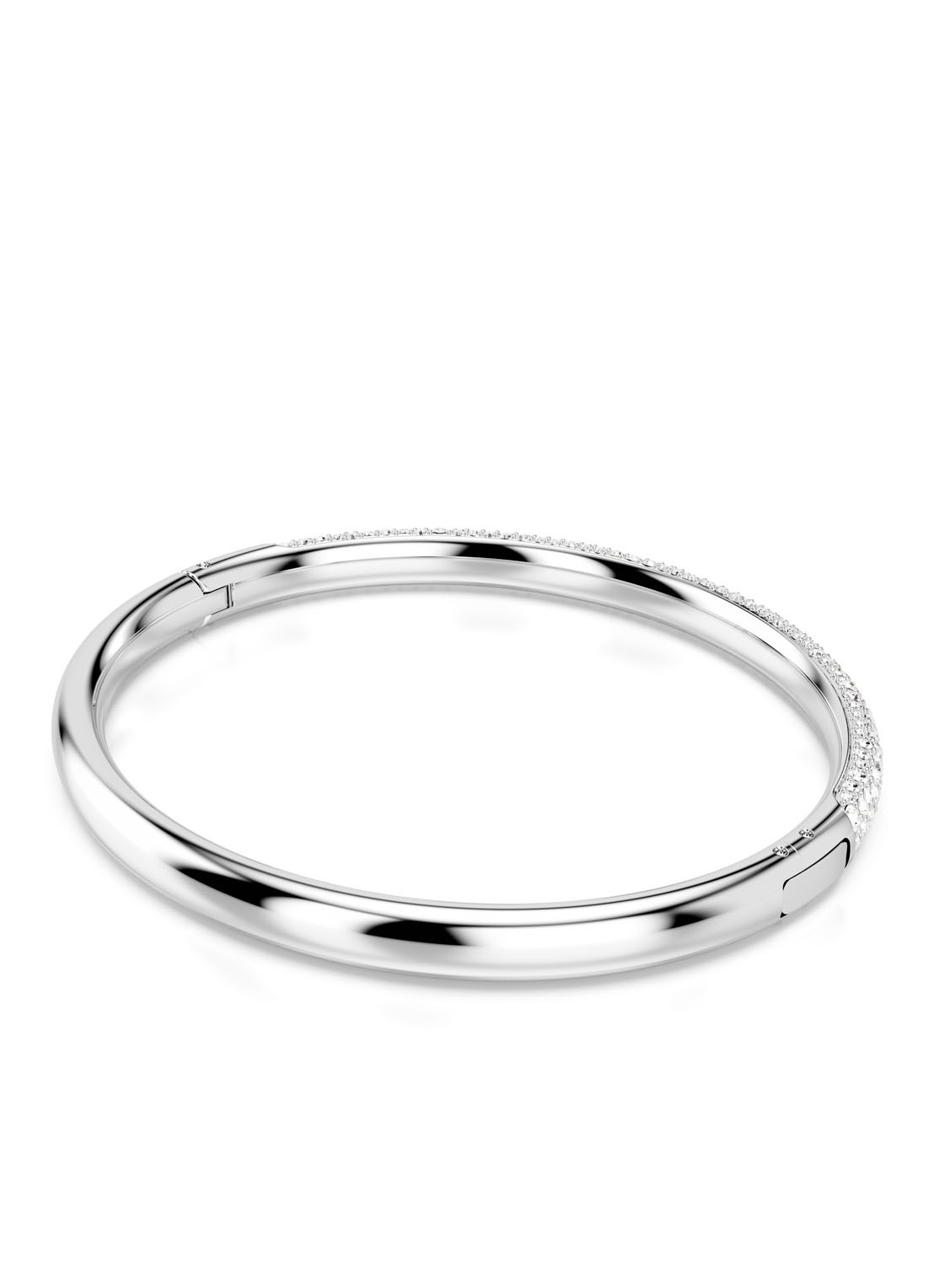 Swarovski Meteora bangle met kristal M - detail 3 zilver
