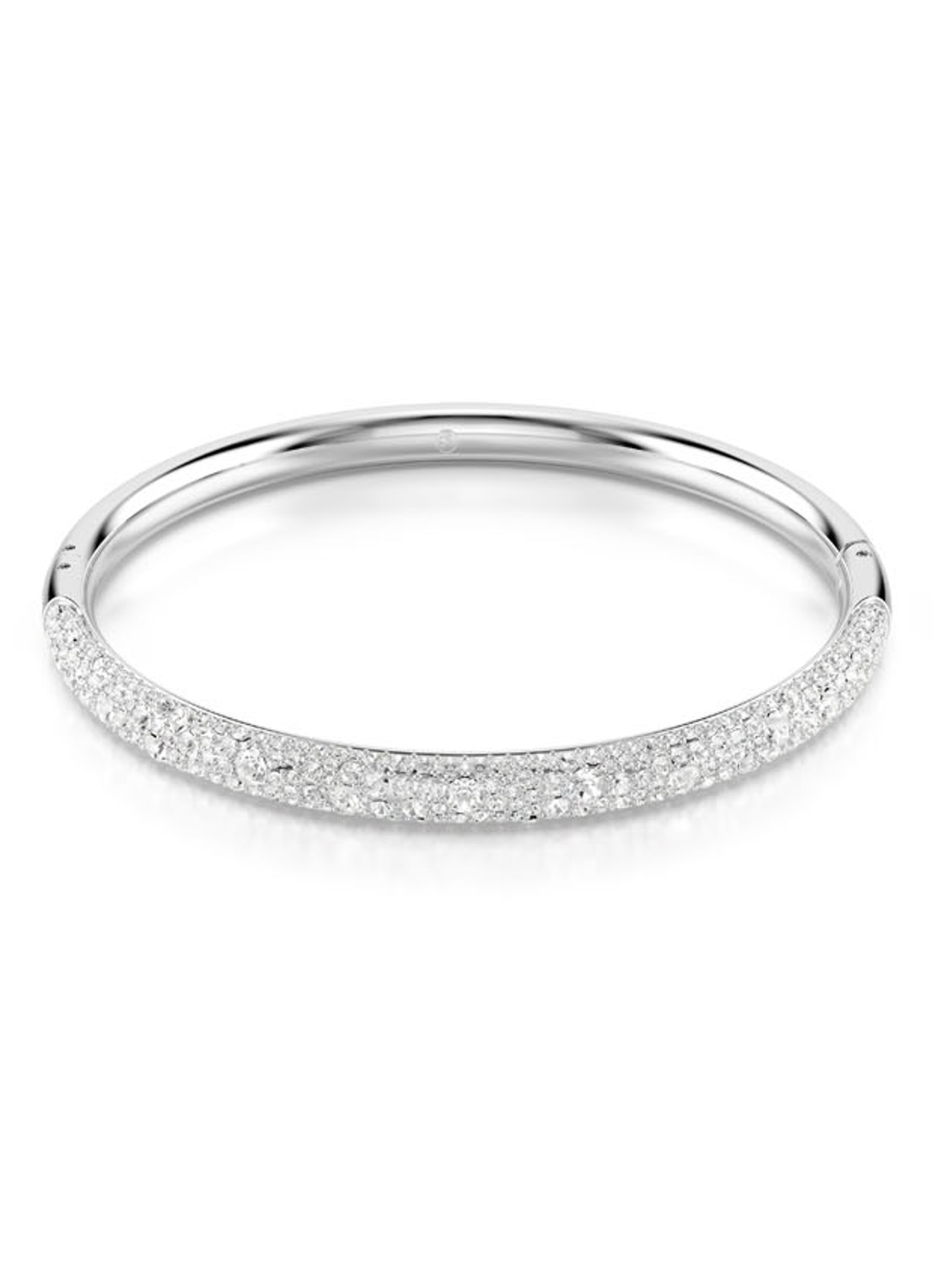 Swarovski Meteora bangle met kristal M - voorkant 4 zilver