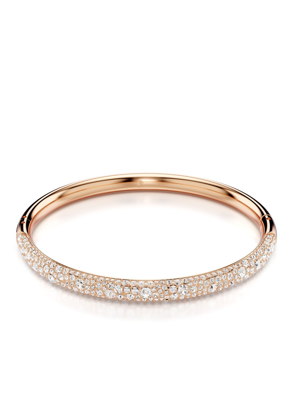 Swarovski Meteora bangle verguld L - voorkant roségoud