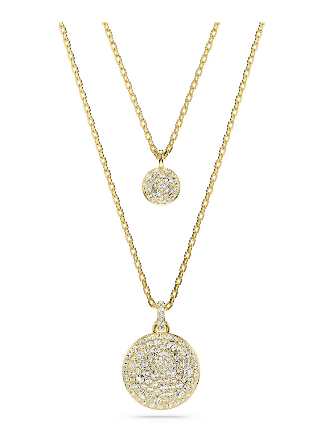 Swarovski Meteora ketting verguld  - voorkant goud