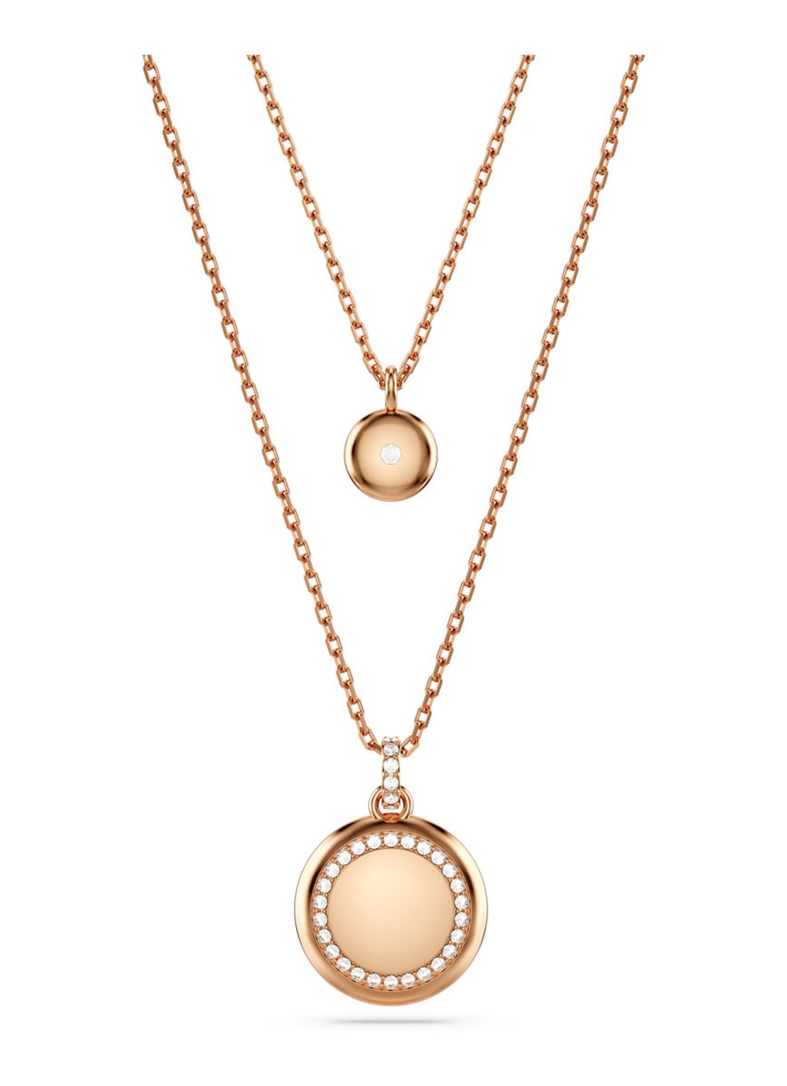 Swarovski Meteora ketting verguld  - detail 4 roségoud