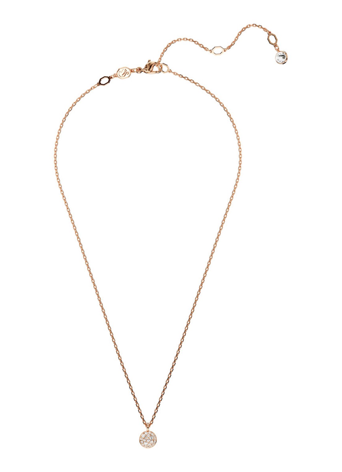 Swarovski Meteora ketting verguld  - detail 6 roségoud