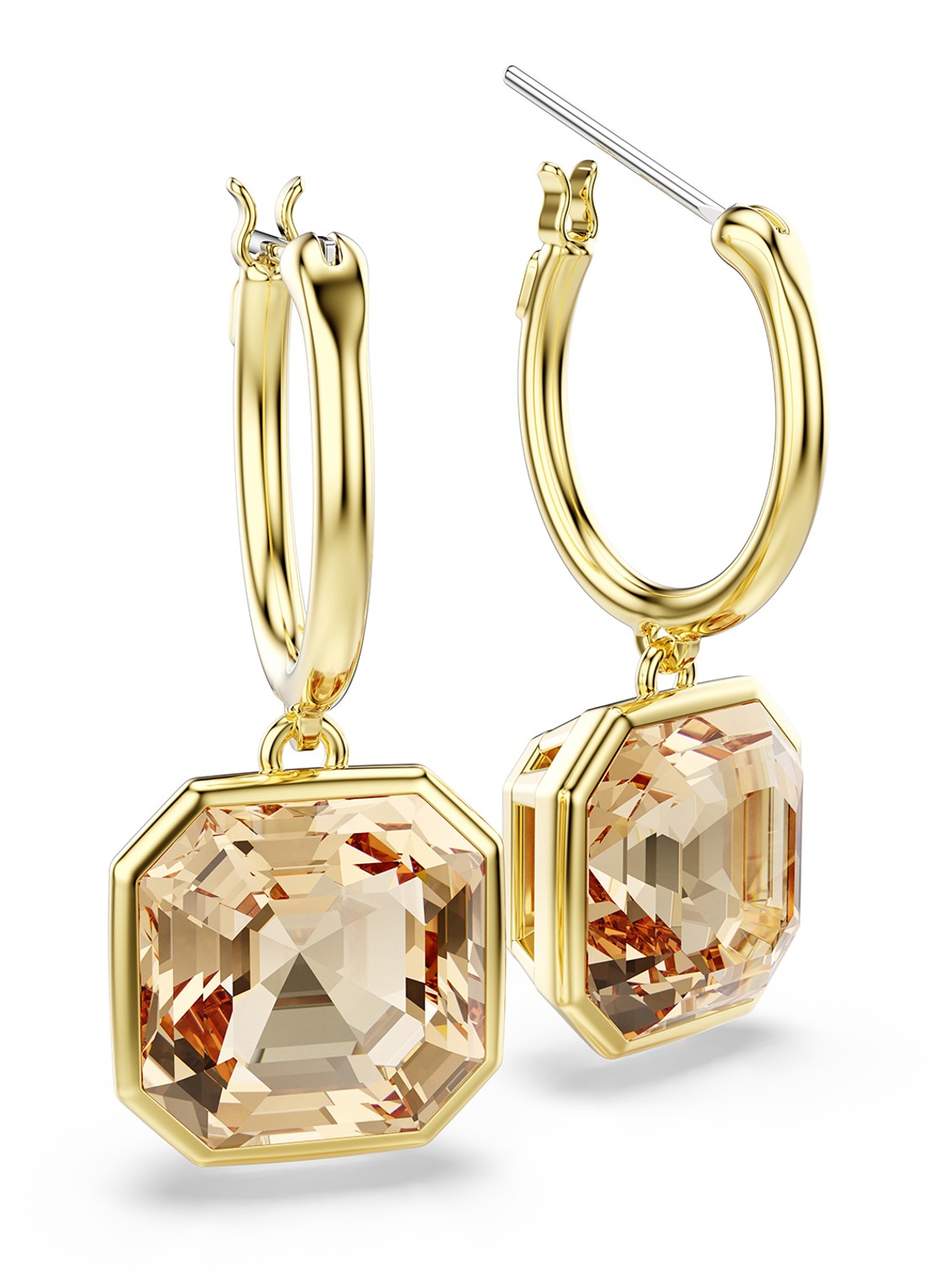 Swarovski Milennia oorringen verguld - detail 4 goud