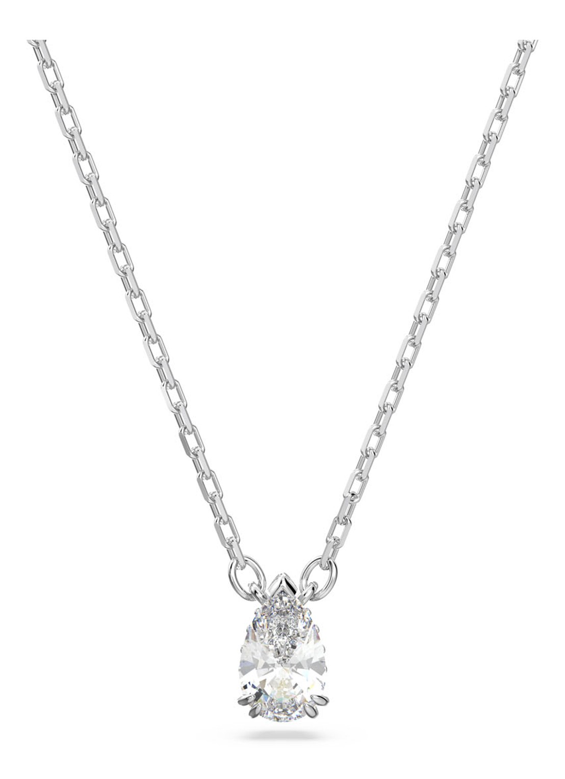 Swarovski Millenia ketting met hanger - voorkant zilver