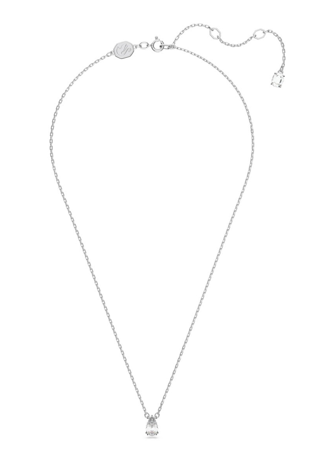 Swarovski Millenia ketting met hanger - voorkant 2 zilver