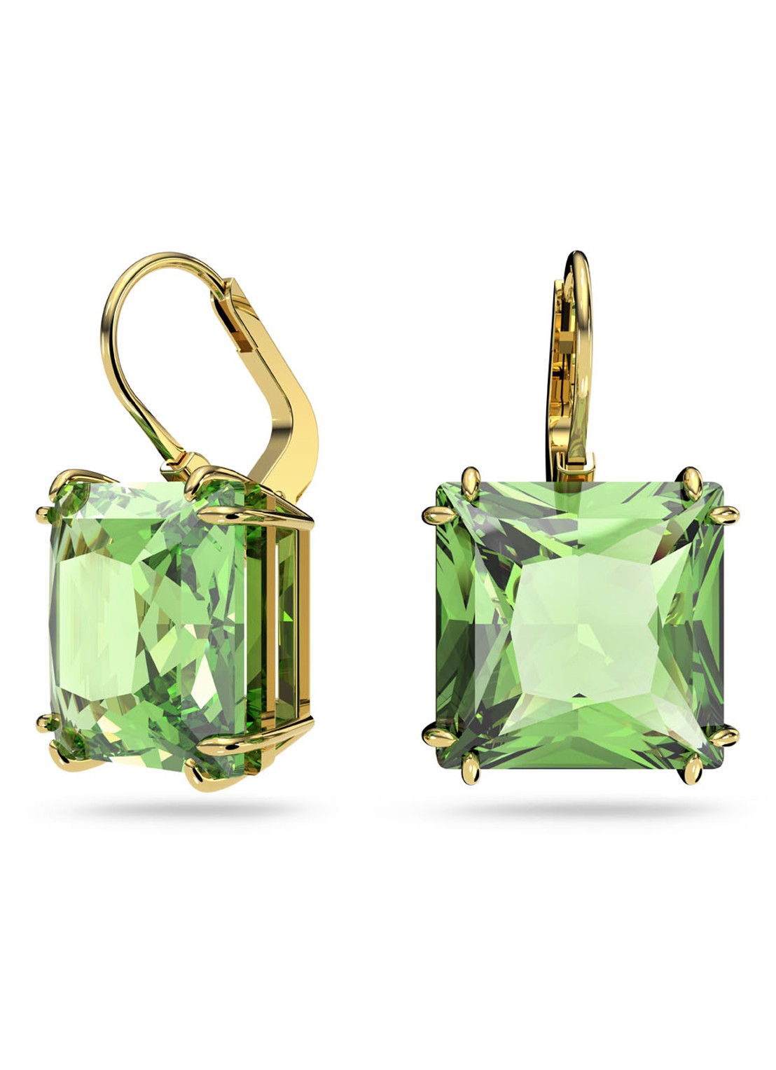 Swarovski Millenia oorhangers met kristal - voorkant 2 goud