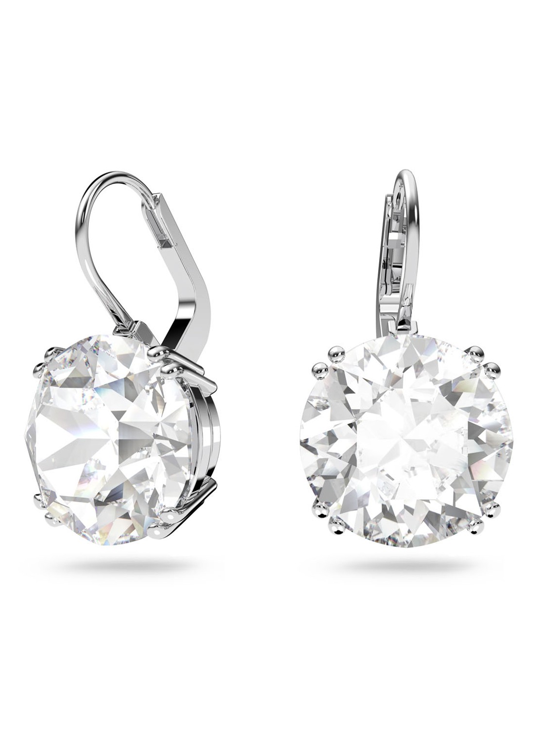 Swarovski Millenia oorhangers met kristal - voorkant 2 zilver