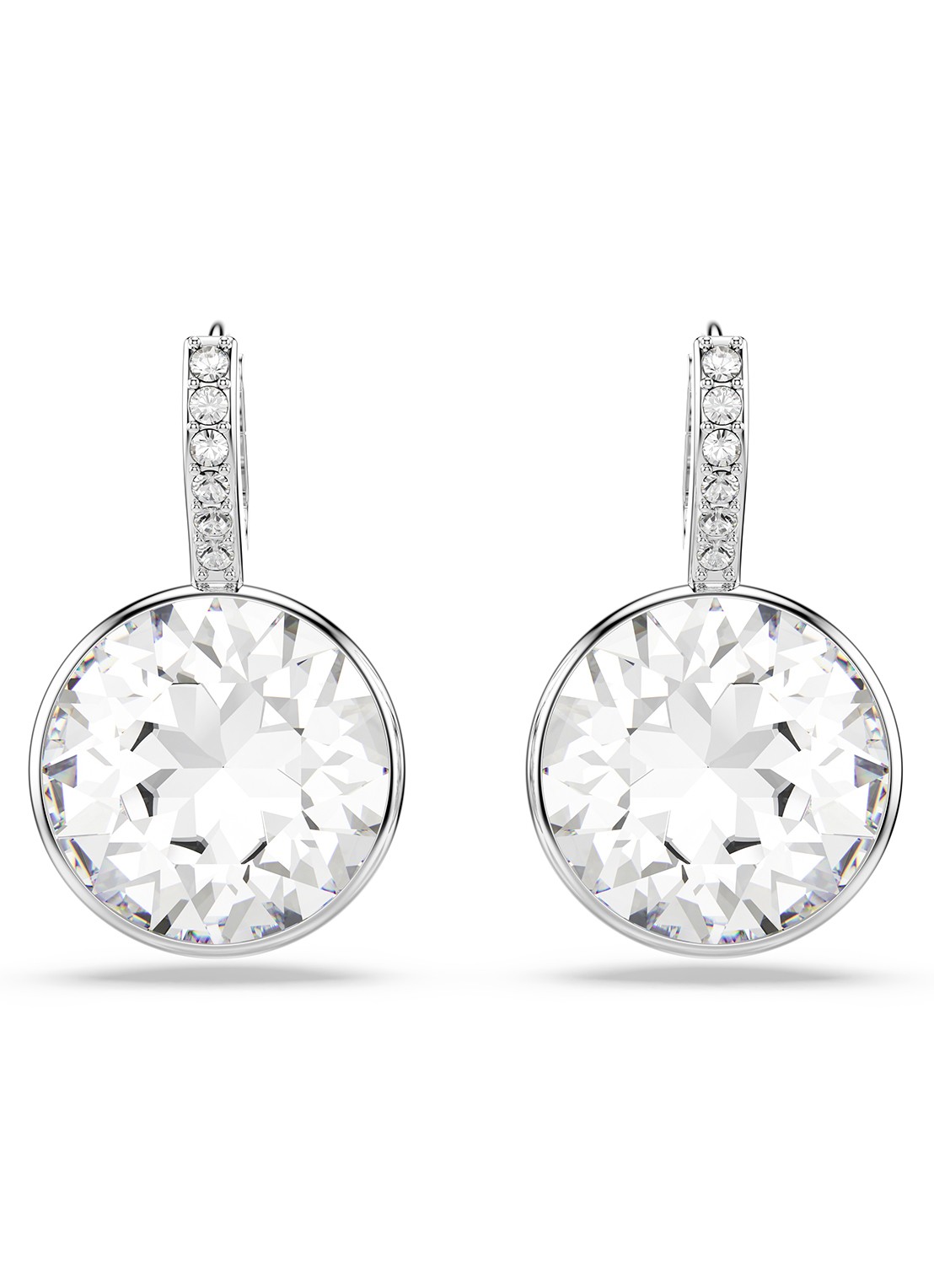 Swarovski Millenia oorhangers met kristal - detail zilver
