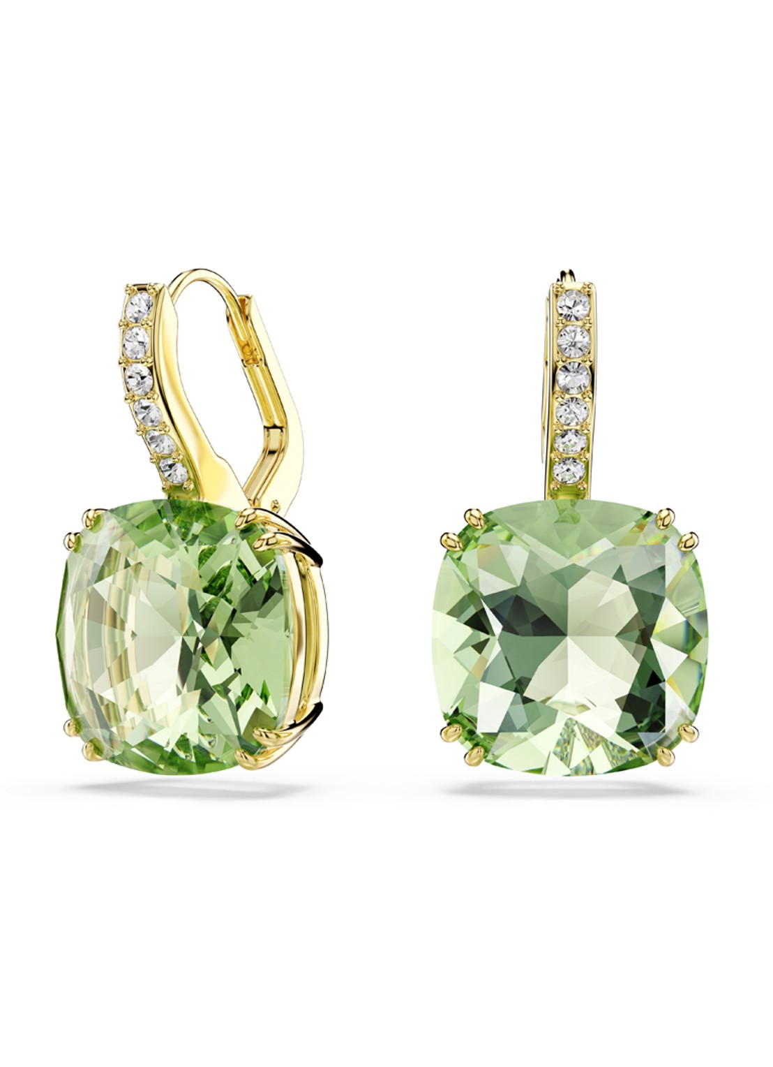 Swarovski Millenia oorhangers verguld - voorkant 4 goud