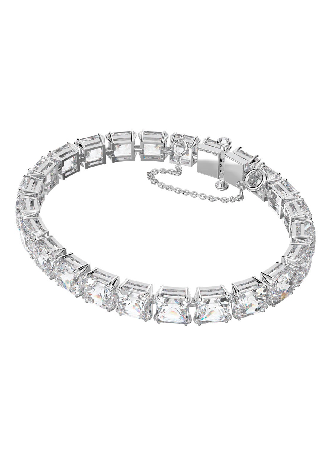 Swarovski Millenia schakelarmband met kristal - voorkant zilver