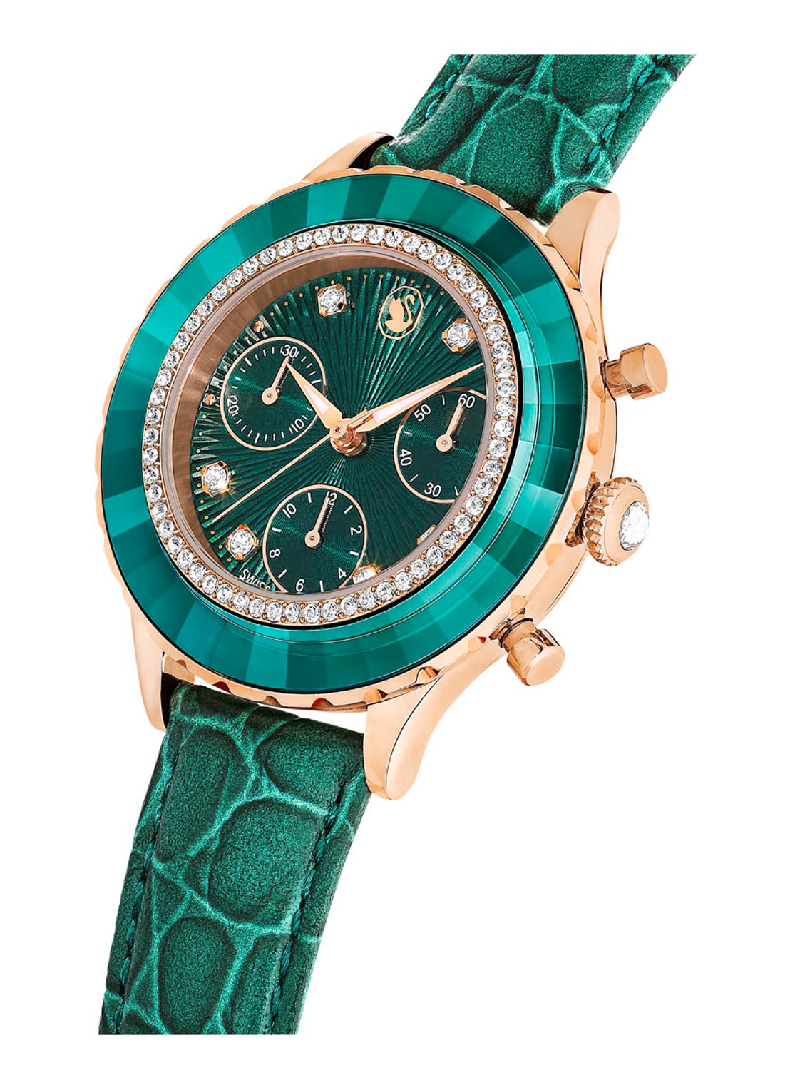 Swarovski Octea Chrono horloge 5672931 - detail 3 groen