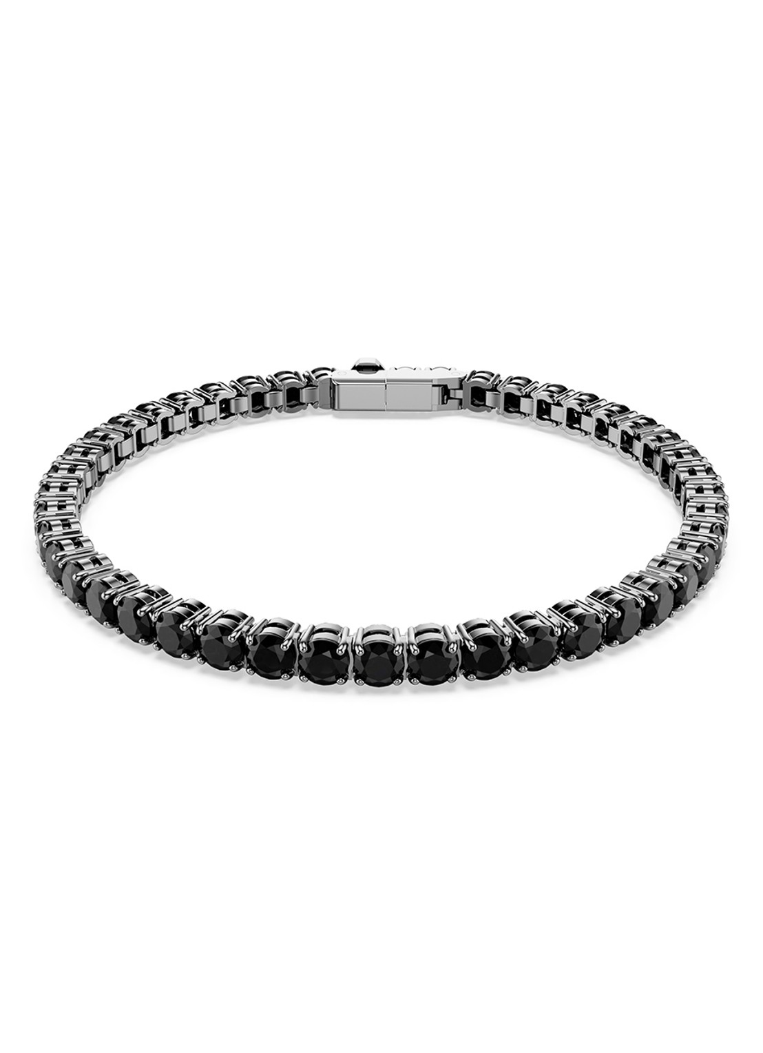 Swarovski Re Matrix armband met kristal M - voorkant zwart
