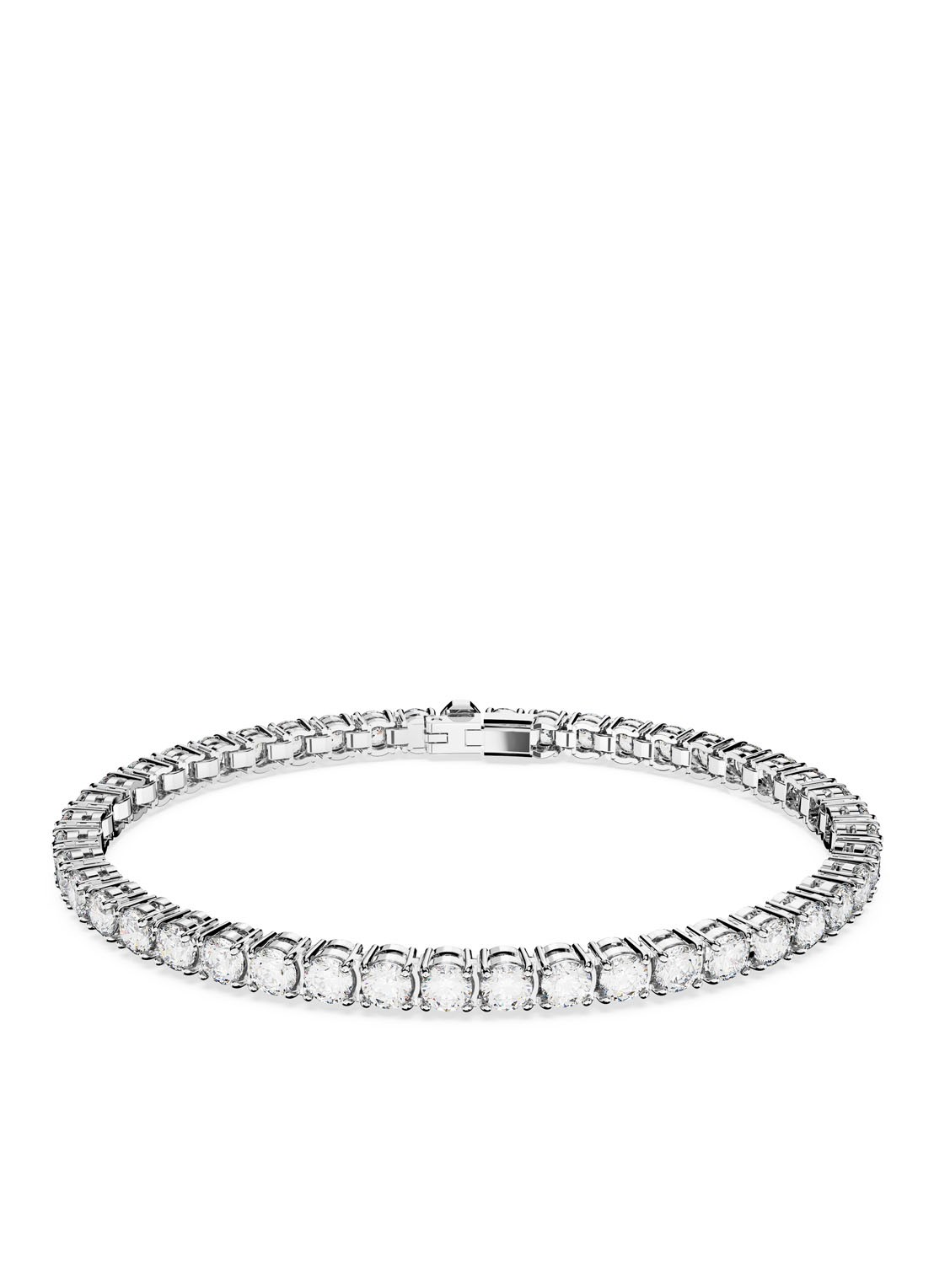 Swarovski RE MATRIX BRACELET S WHI/RHS L - voorkant 4 zilver