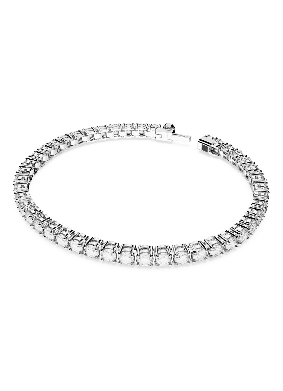 Swarovski RE MATRIX BRACELET S WHI/RHS M - voorkant 5 zilver