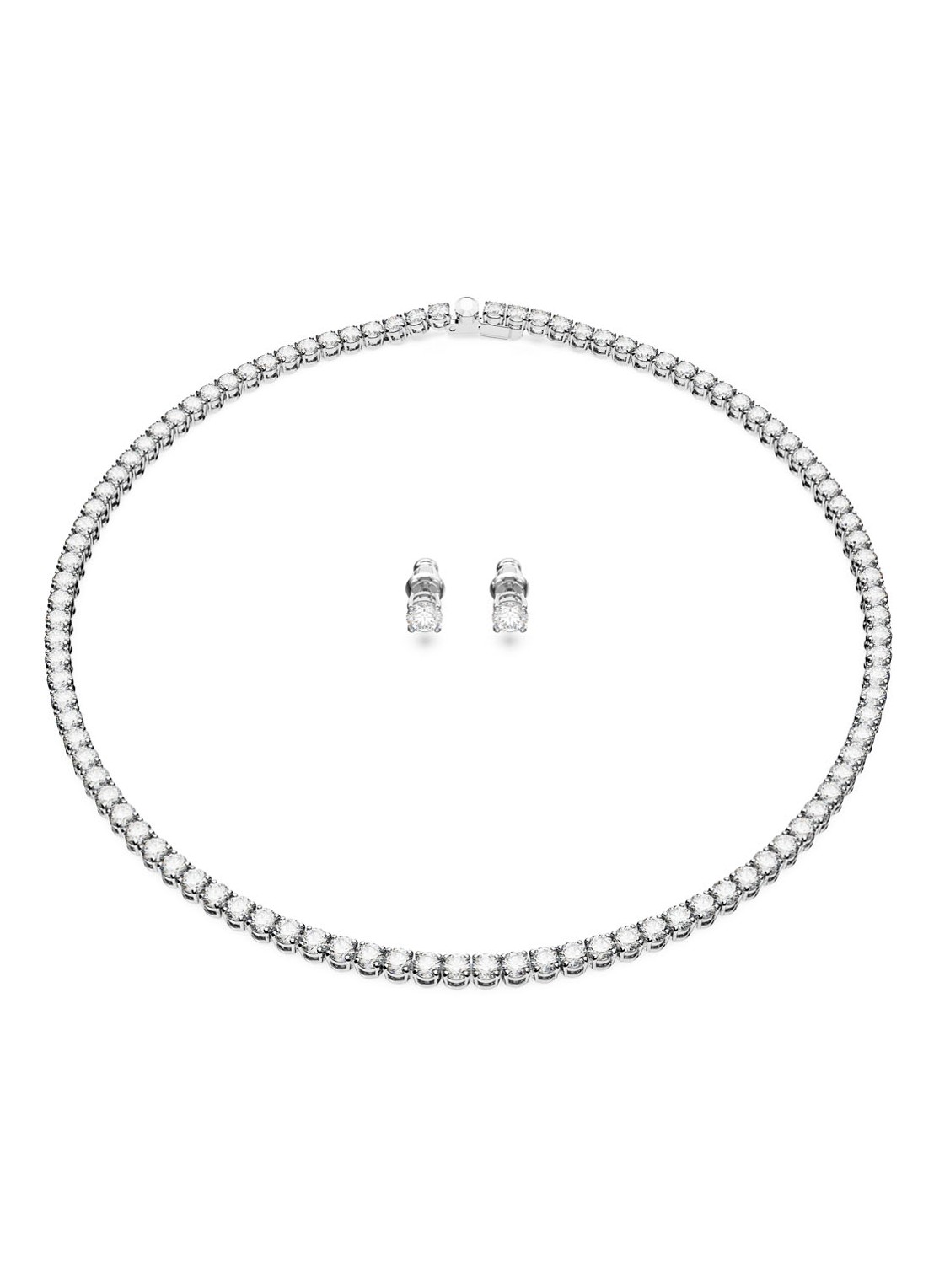 Swarovski RE MATRIX SET SET WHITE  WHI/R - voorkant zilver