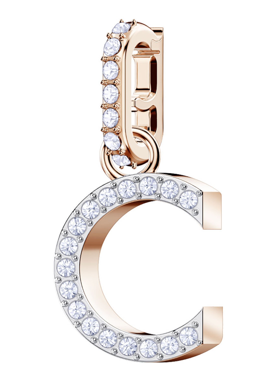 Swarovski Remix bedel letter C 5437626 - voorkant roségoud