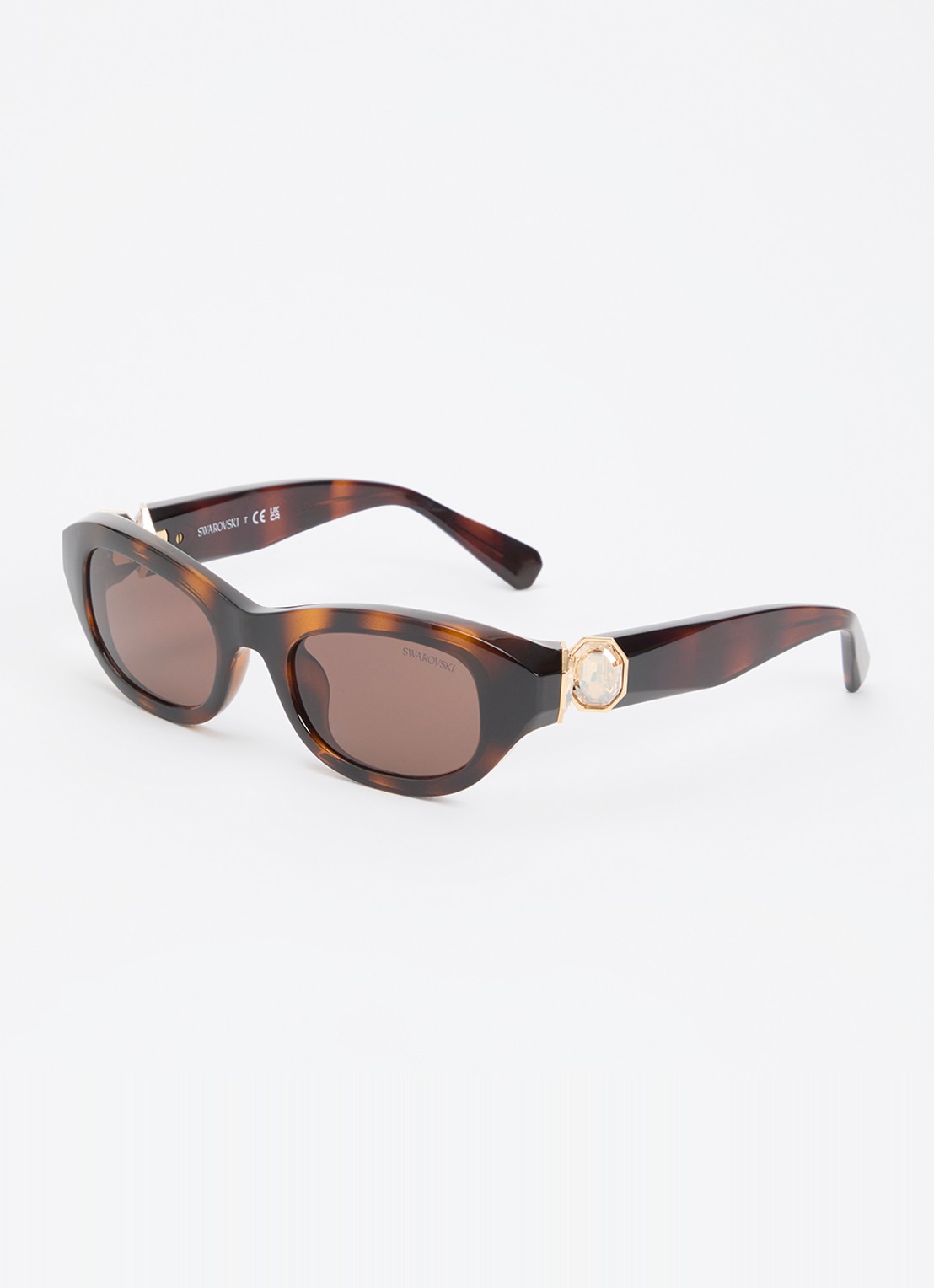 Swarovski Retro zonnebril SK6036U - voorkant 4 donkerbruin