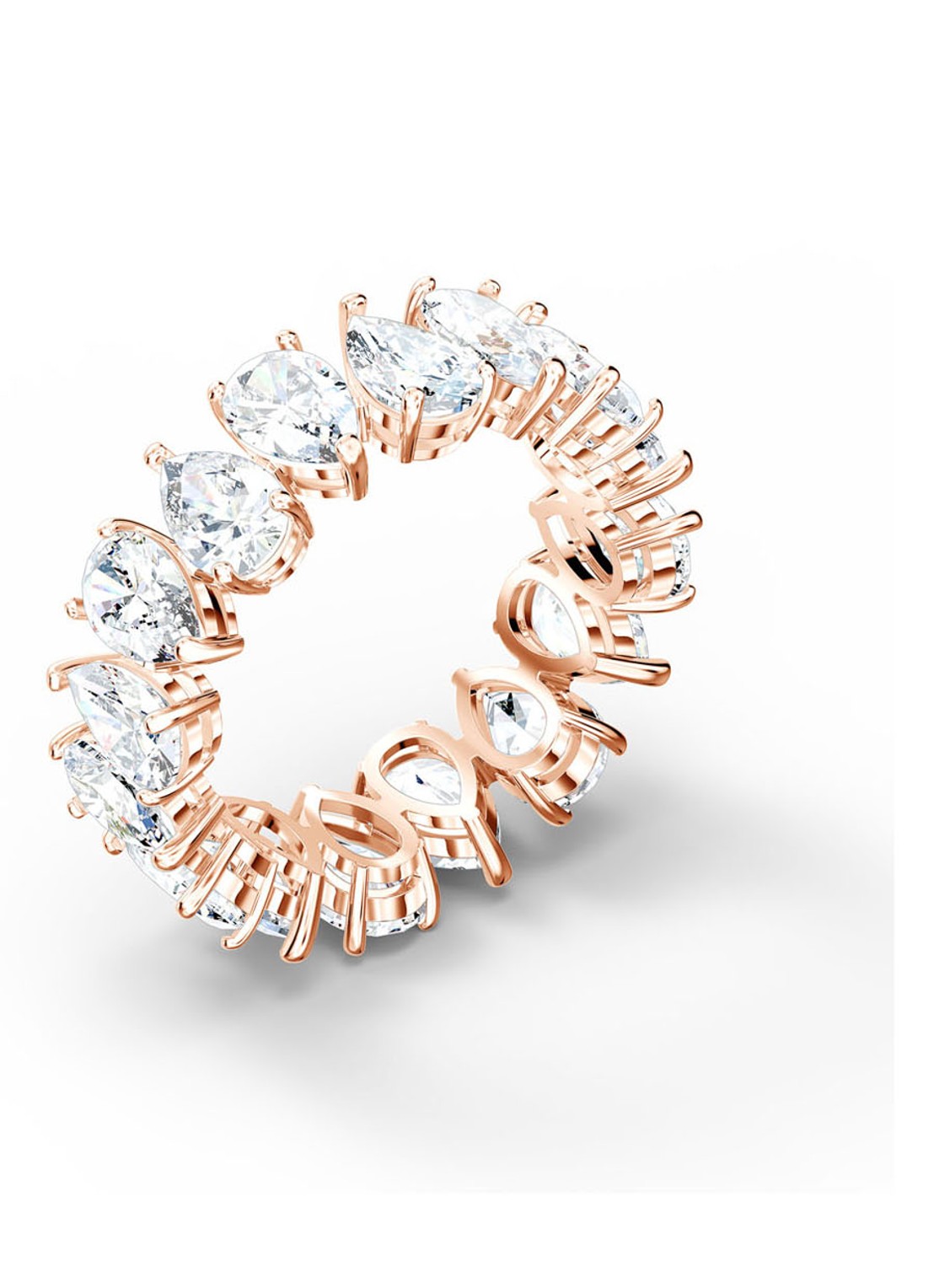 Swarovski Ring met kristal - detail 3 roségoud