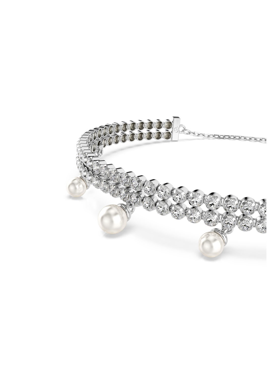 Swarovski SS25 Capsule armband met kristal M - detail 3 zilver