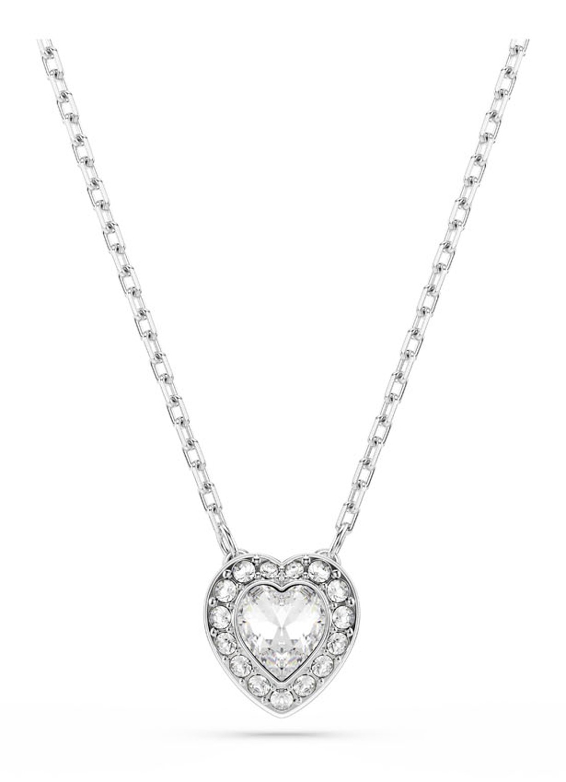 Swarovski SS25 Capsule ketting met kristal  - voorkant 4 zilver