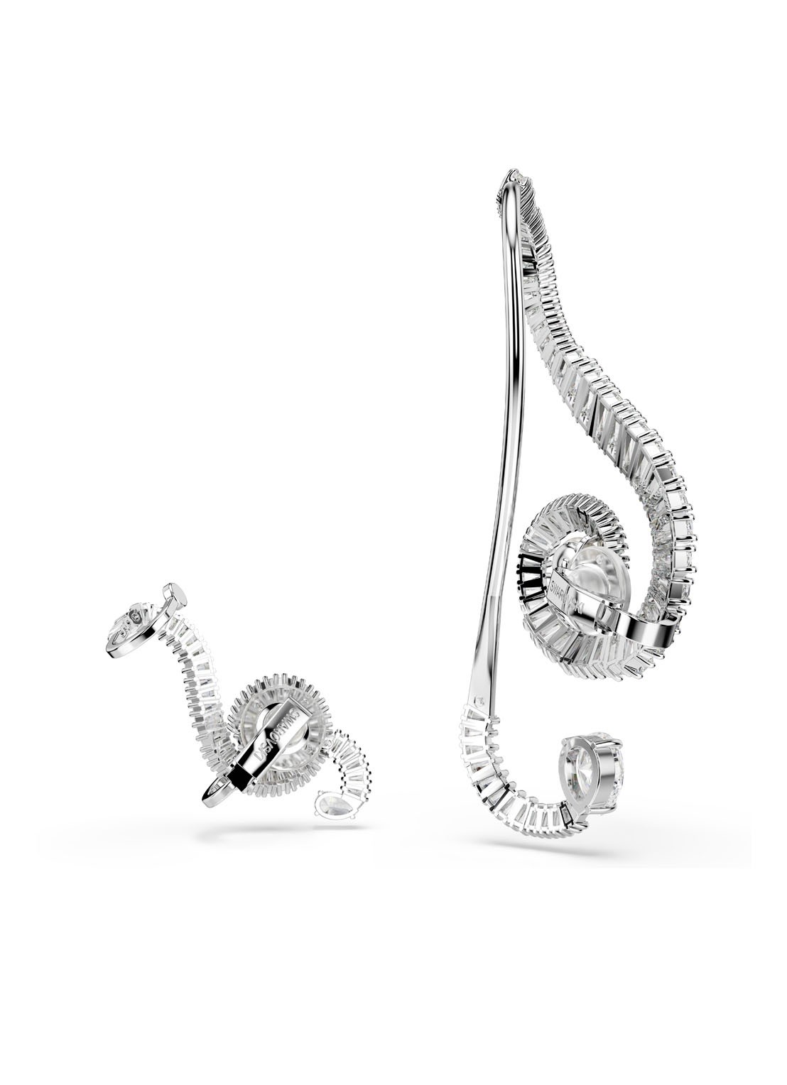 Swarovski SS25 Capsule oorclips met kristal  - detail 4 zilver