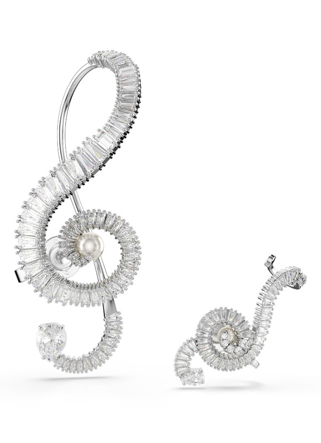 Swarovski SS25 Capsule oorclips met kristal  - detail 5 zilver