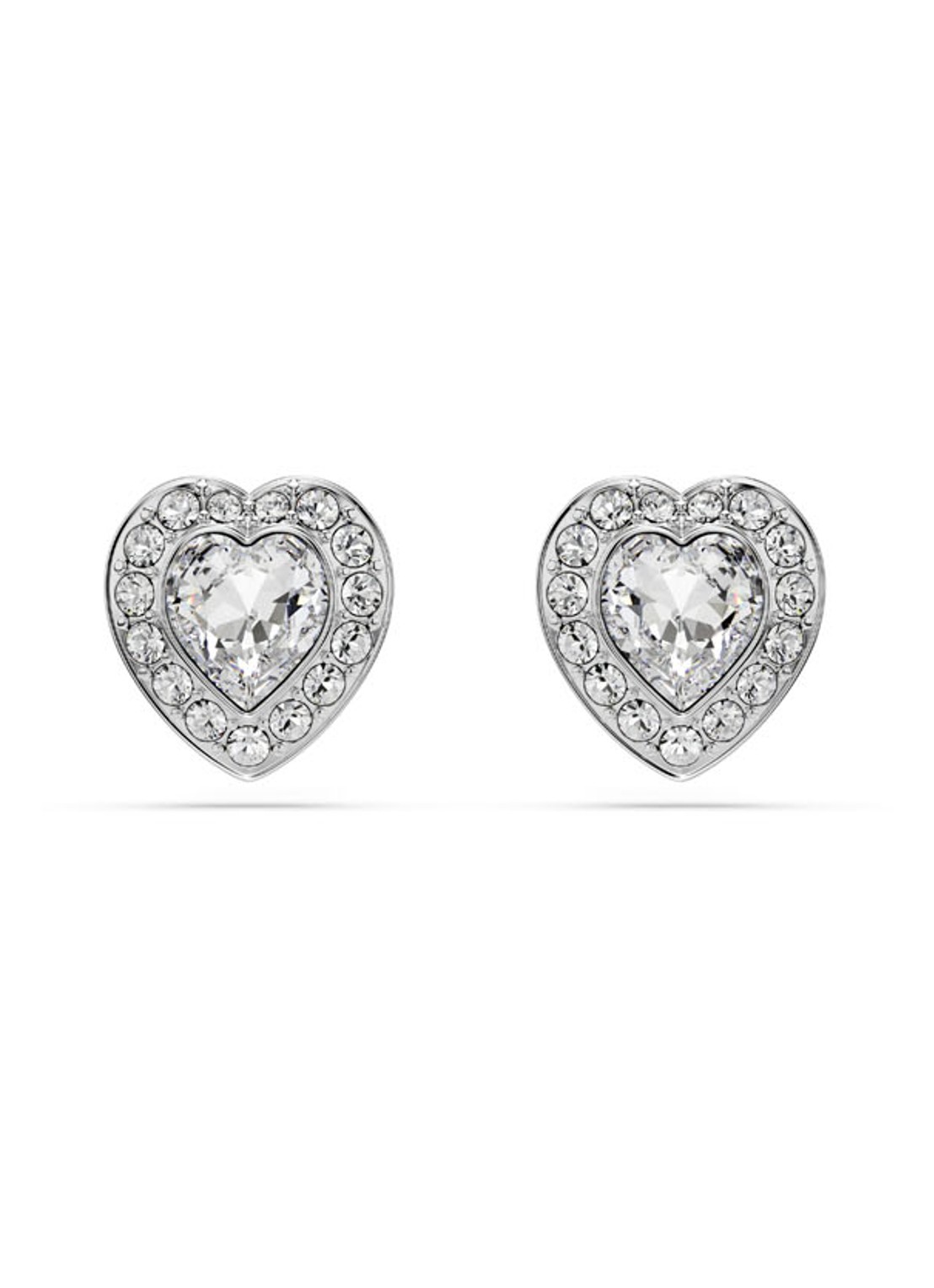 Swarovski SS25 Capsule oorstekers met kristal  - voorkant zilver
