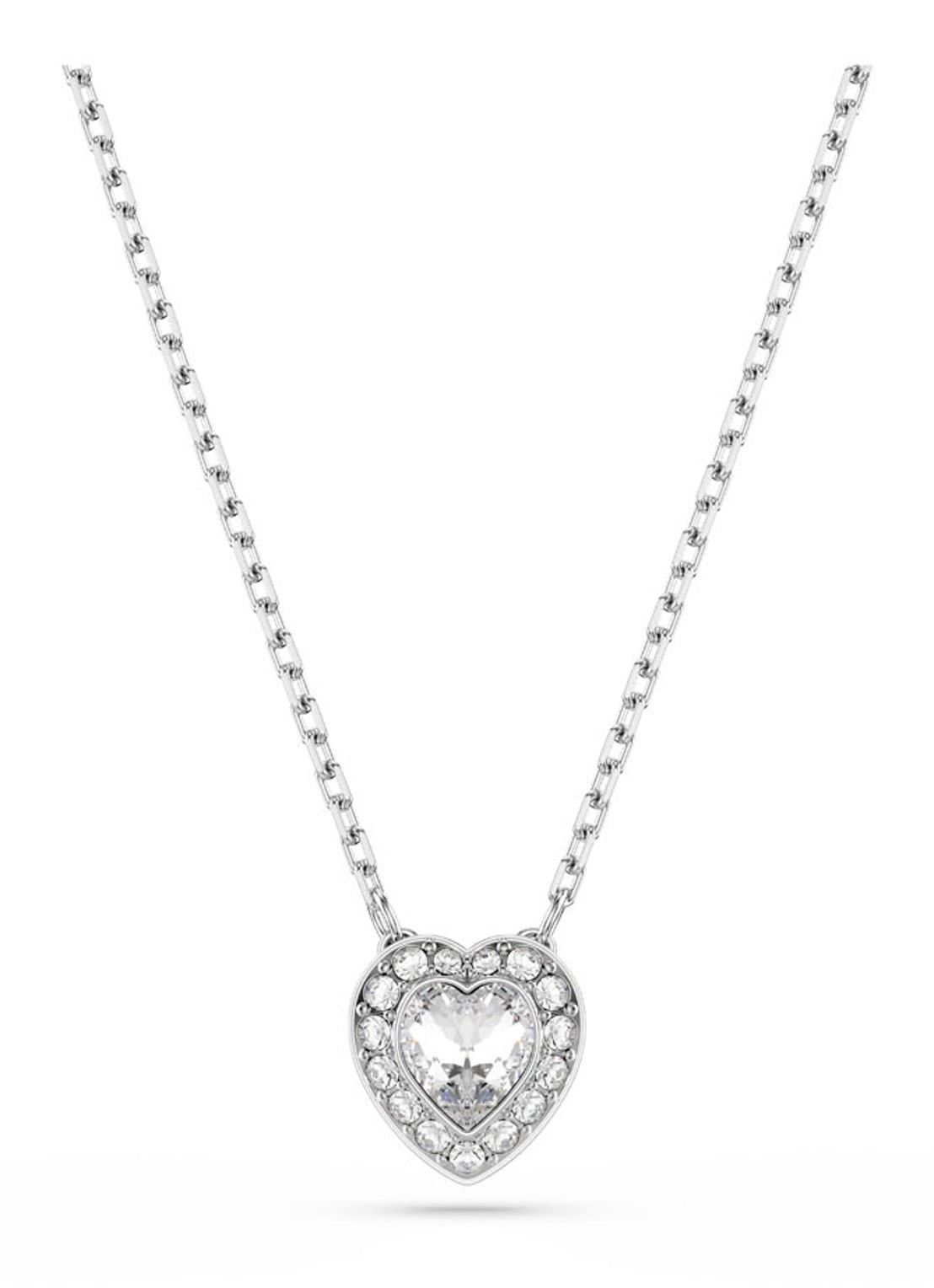 Swarovski SS25 Capsule set van ketting en oorknopjes met kristal - detail 5 zilver