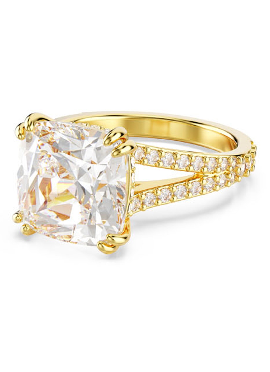 Swarovski Stilla Cocktail ring verguld 55 - voorkant goud