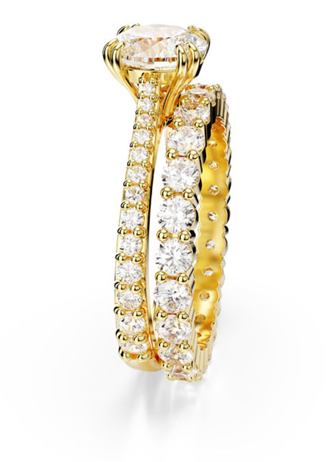 Swarovski Stilla Double ring verguld - detail 2 goud