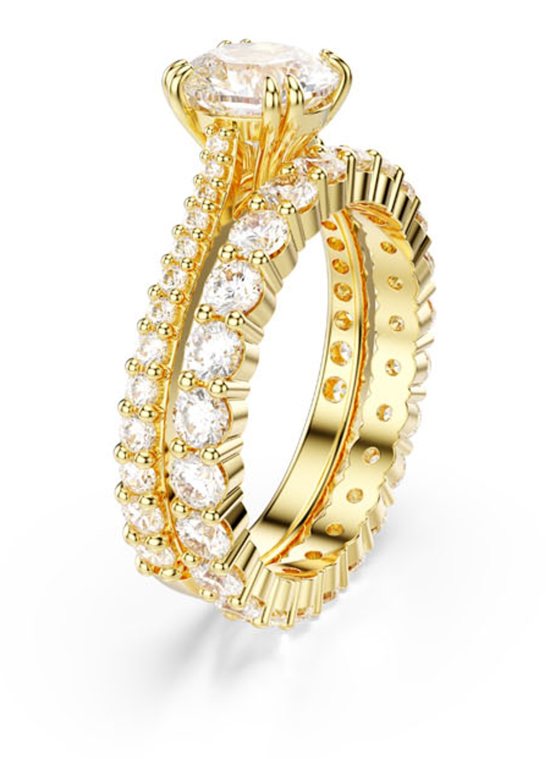 Swarovski Stilla Double ring verguld - detail 4 goud
